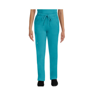 Rebecca - Drawstring Flared Pants - Women - Healing Hands - Color 2 Healing Hands  Caribbean Blue / 3XL