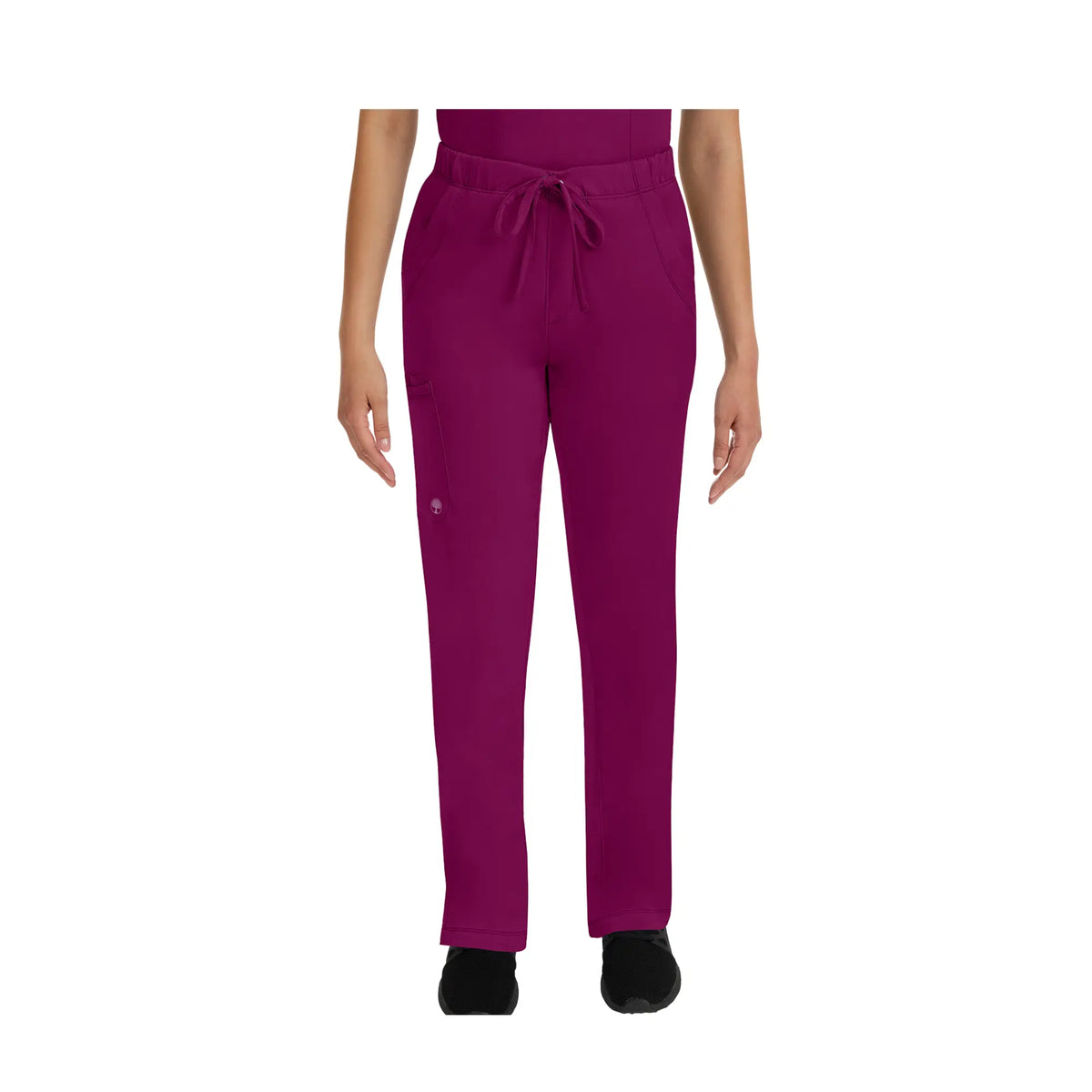 Rebecca - Drawstring Flared Pants - Women - Healing Hands - Color 2 Healing Hands  Burgundy / 3XL