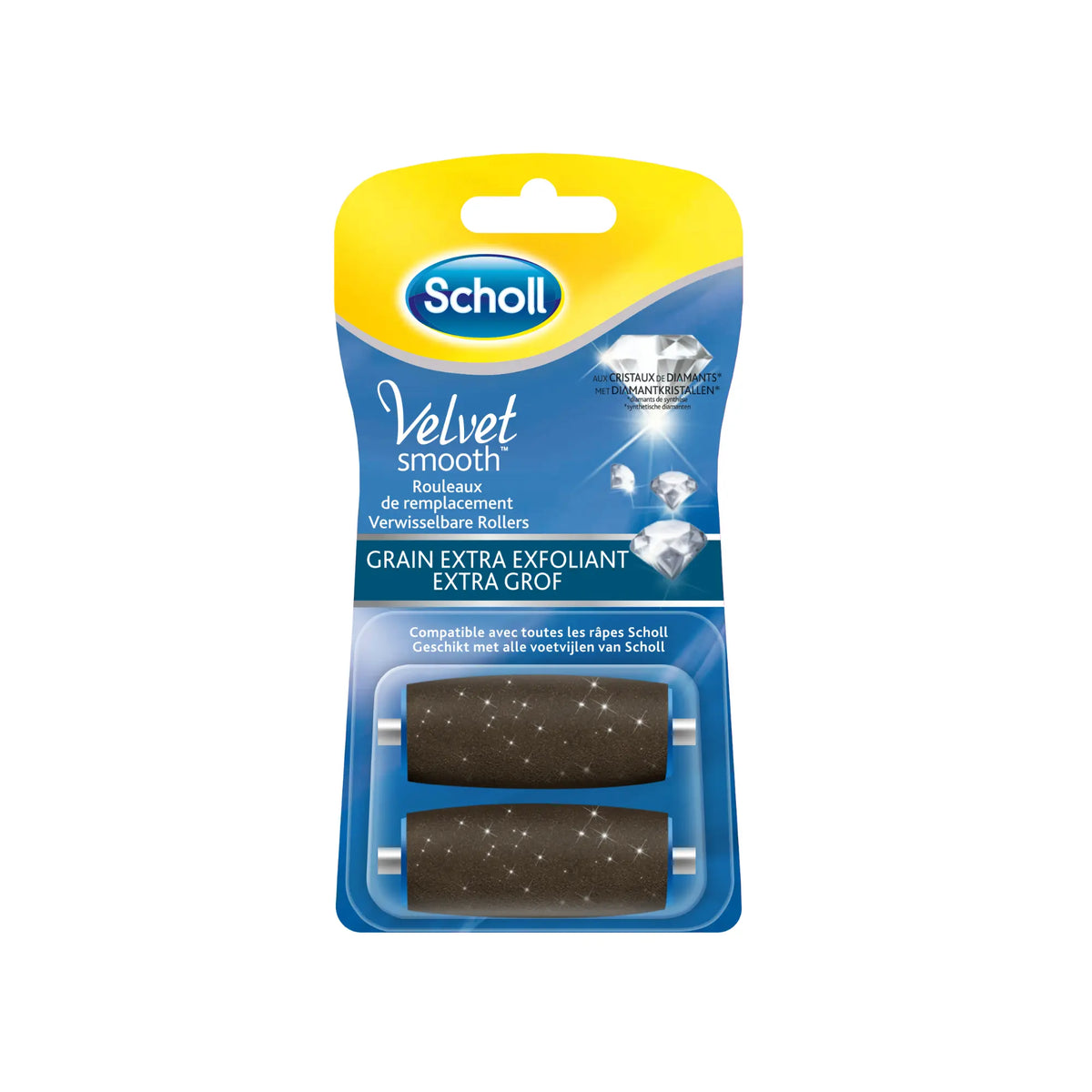 Extra-Exfoliating Grain Roller Refill - Electric Pedicure Rasp - Velvet Smooth - Scholl Scholl 