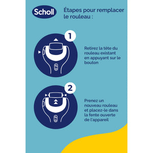 Ultra-Exfoliating Grain Roller Refill - Electric Pedicure Rasp - Velvet Smooth - Scholl Scholl 