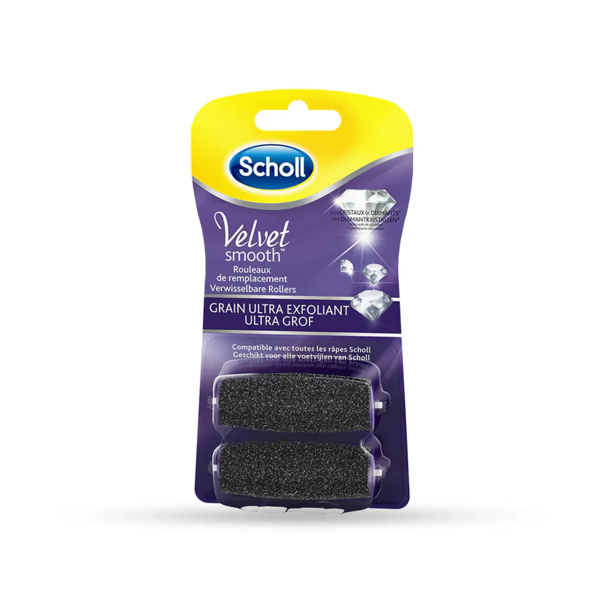 Ultra-Exfoliating Grain Roller Refill - Electric Pedicure Rasp - Velvet Smooth - Scholl Scholl 