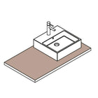 Faucet suitable for square washbasin - Ruck
