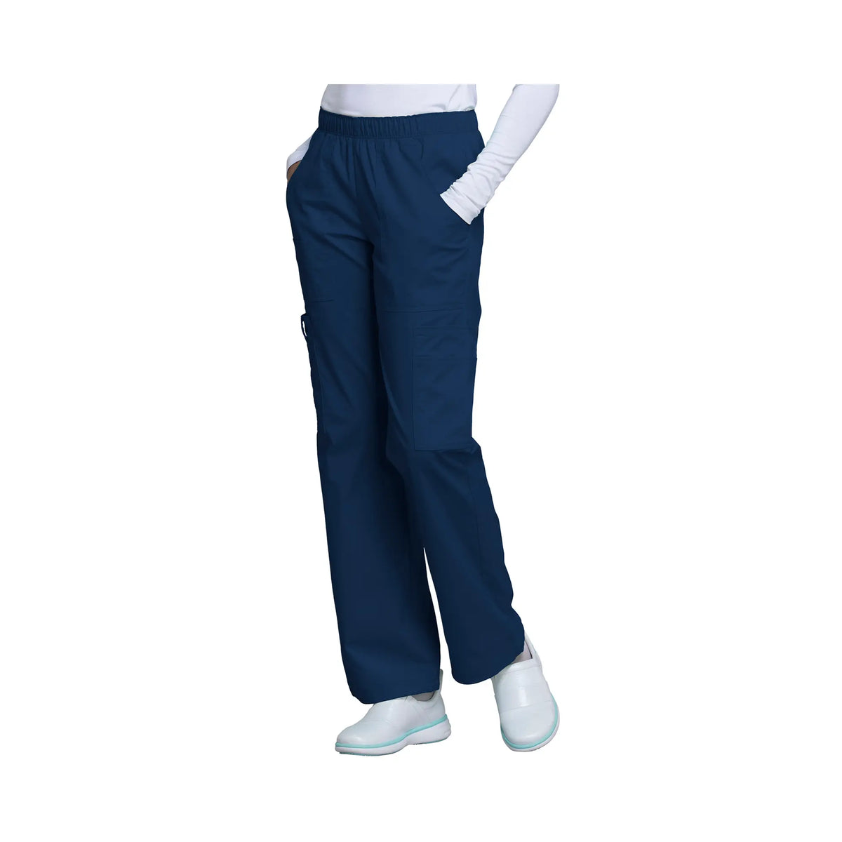 Roubaix - Mid-rise wide-leg pants - Women - Cherokee Cherokee Authentic Workwear  Blue-Navy-XXXL