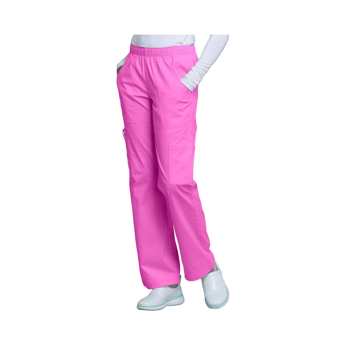 Roubaix - Mid-rise wide pants - Women - Cherokee Cherokee Authentic Workwear  Pink-Fluo-XXXL