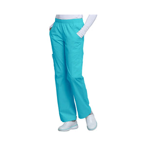 Roubaix - Mid-rise wide-leg pants - Women - Cherokee Cherokee Authentic Workwear  Blue-Turquoise-XXXL