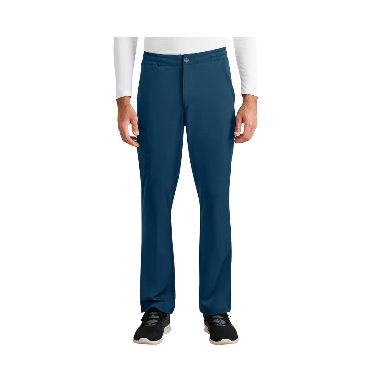 Ryan - Trousers - Elastic Belt - Men - Healing Hands Healing Hands  Teal Blue / 3XL