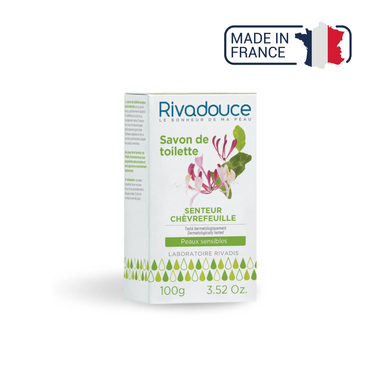 Honeysuckle body soap for sensitive skin - 100g - Rivadouce Rivadouce 