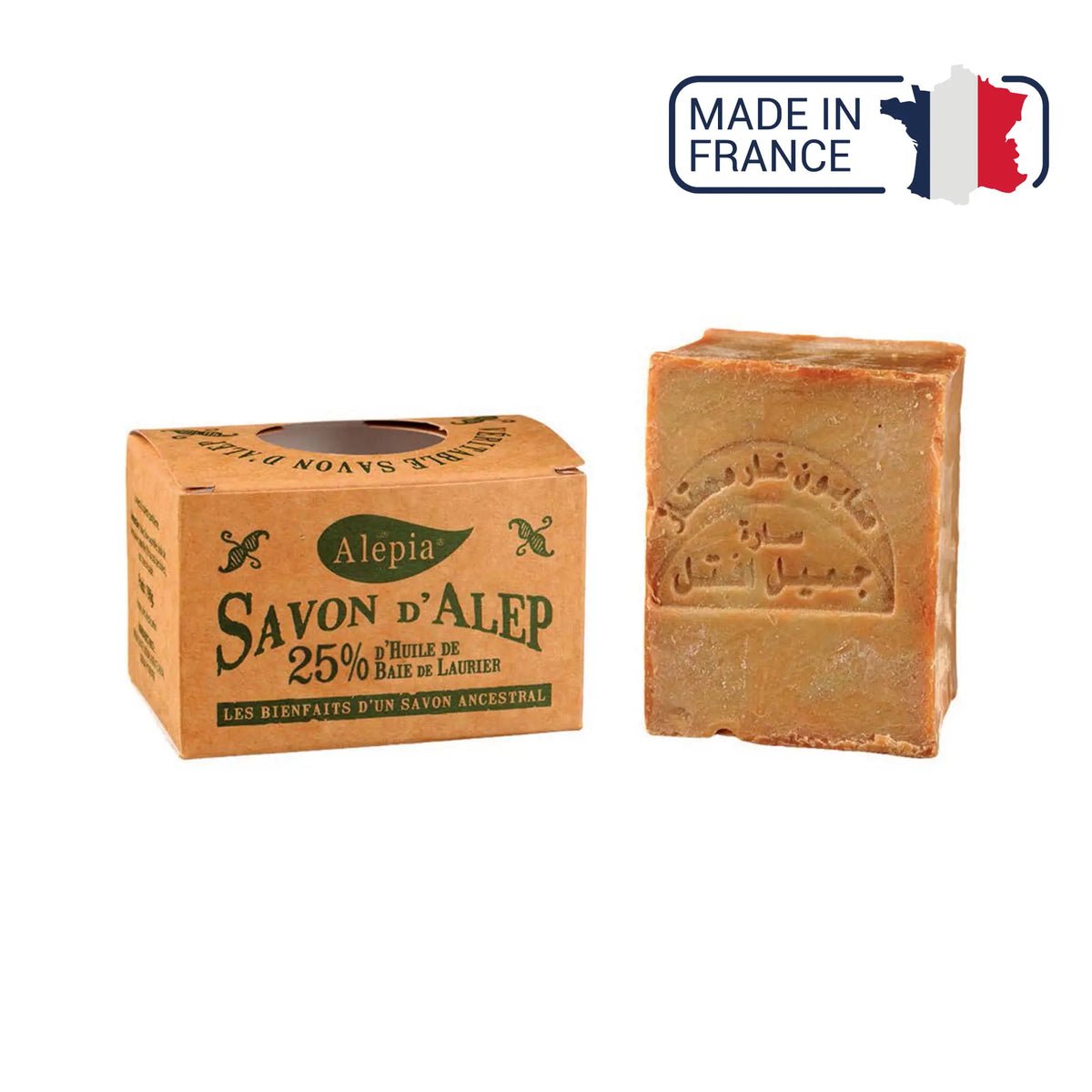 Aleppo soap 25% bay laurel - 190 g - Alépia Alépia 
