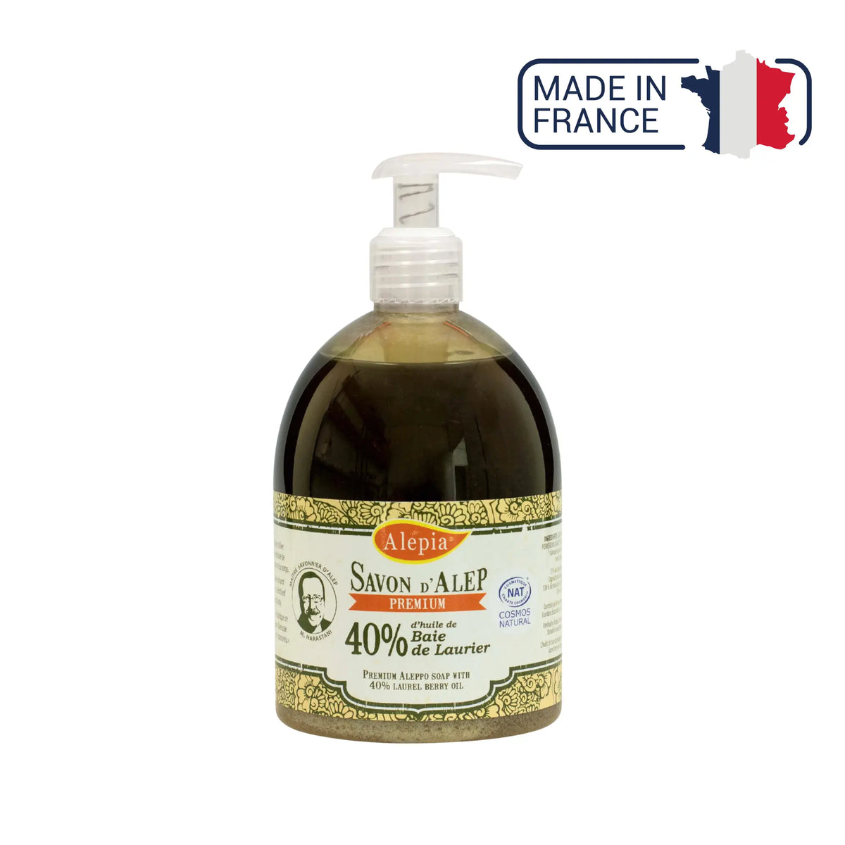 Aleppo Premium Liquid Soap 40% Laurel 500ml - Alépia Alépia