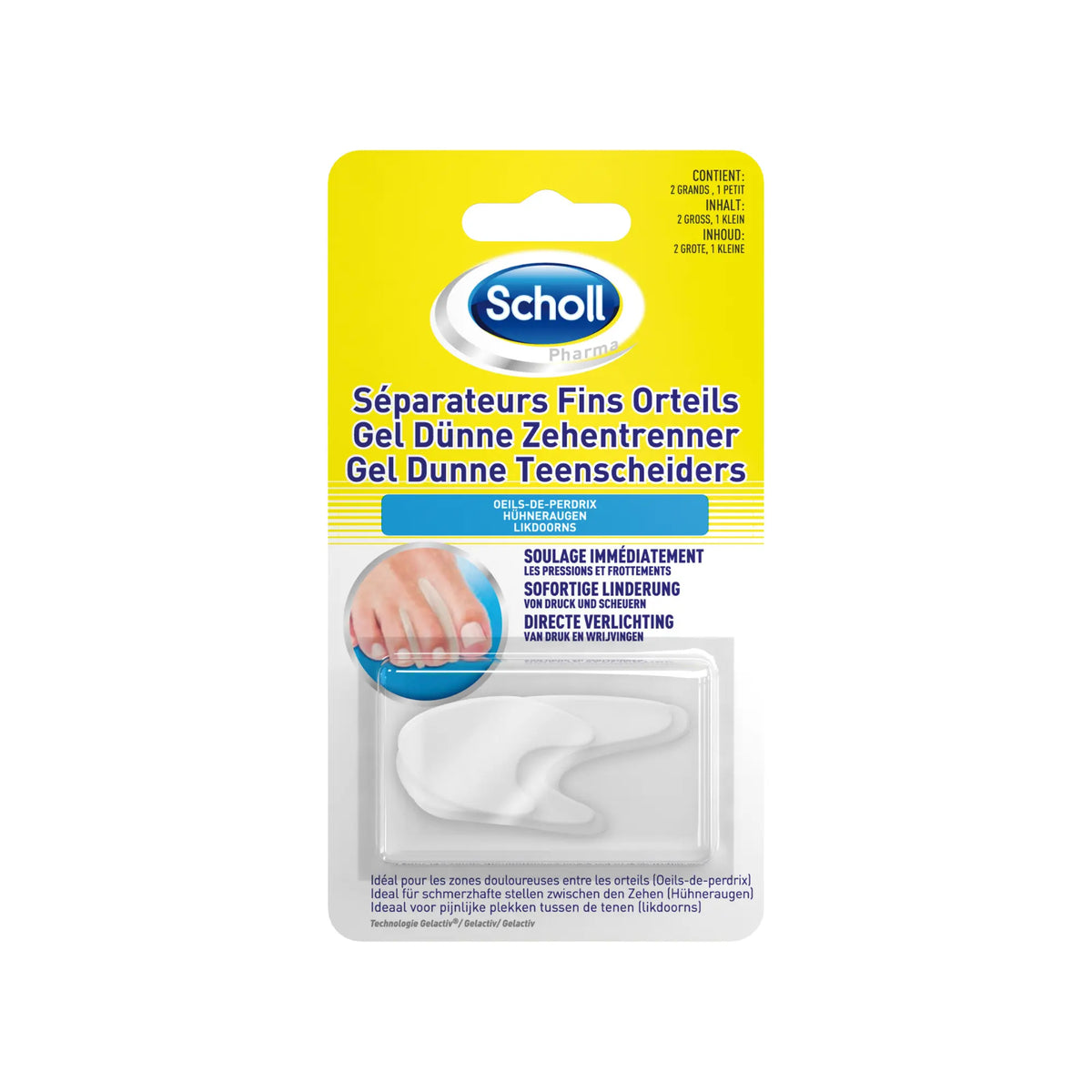 Separador de dedos de gel fino - 3 protecciones - Scholl Scholl 