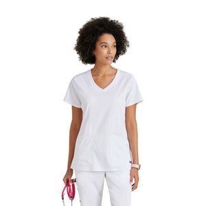 Serena - V-neck tunic - Women - Grey’s Anatomy Stretch Grey’s Anatomy  White / XL