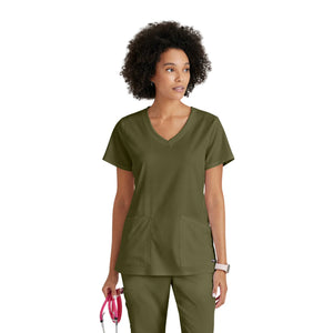 Serena - V-neck tunic - Women - Grey’s Anatomy Stretch Grey’s Anatomy  Olive Green / XL