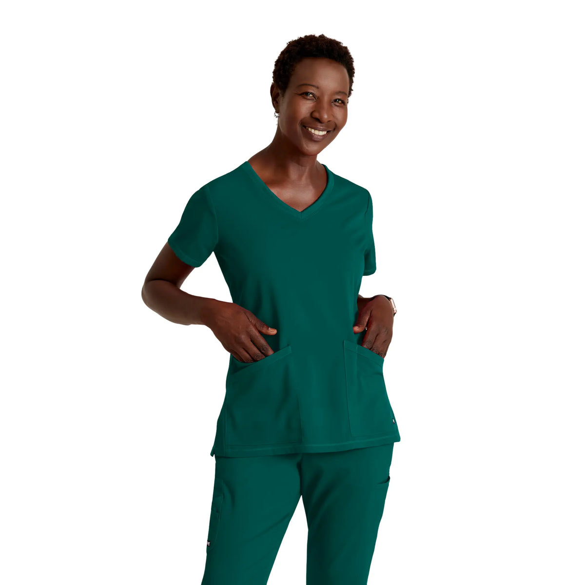 Serena - V-neck tunic - Women - Grey’s Anatomy Stretch Grey’s Anatomy  Hunter Green / XL