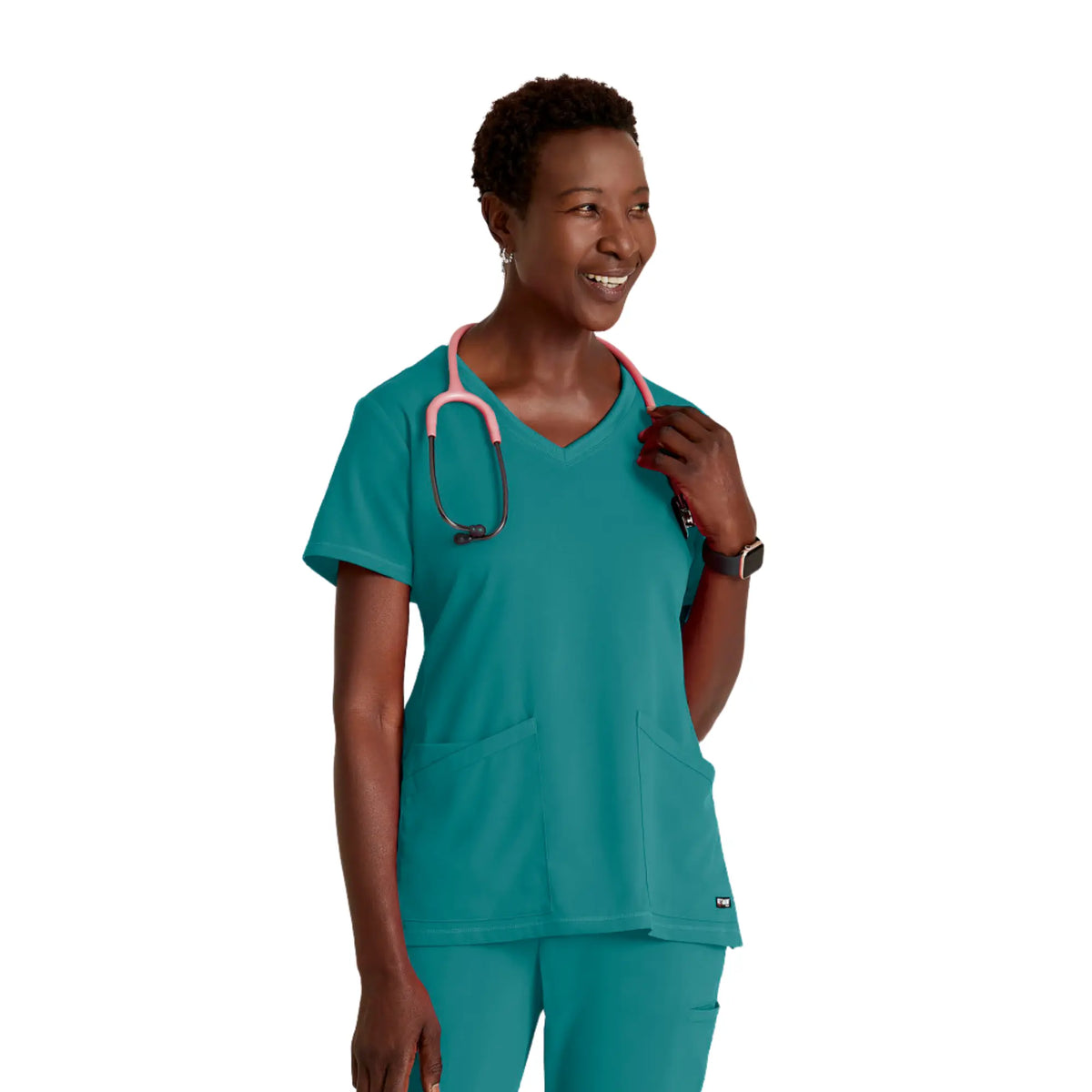 Serena - V-neck tunic - Women - Grey’s Anatomy Stretch Grey’s Anatomy Caribbean Blue / XL