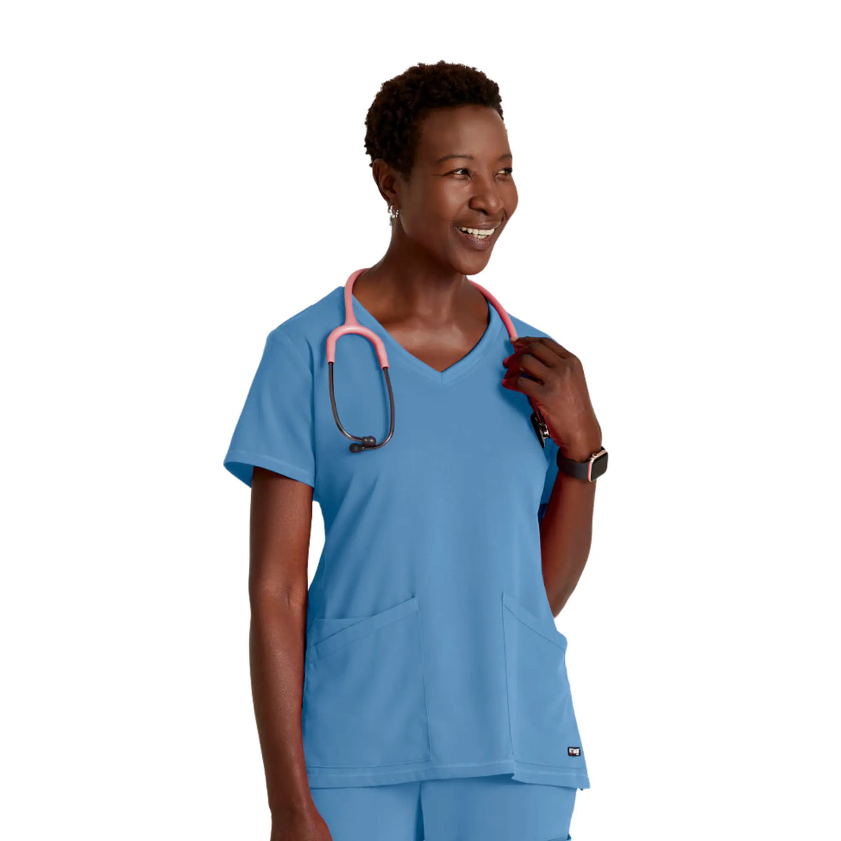 Serena - V-neck tunic - Women - Grey’s Anatomy Stretch Grey’s Anatomy  Sky Blue / XL
