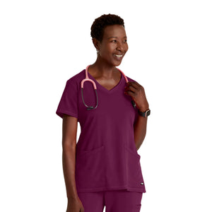 Serena - V-neck tunic - Women - Grey’s Anatomy Stretch Grey’s Anatomy  Burgundy / XL