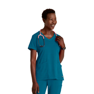Serena - V-neck tunic - Women - Grey’s Anatomy Stretch Grey’s Anatomy  Bahamas Blue / XL