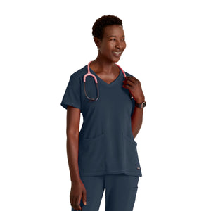 Serena - V-neck tunic - Women - Grey’s Anatomy Stretch Grey’s Anatomy  Charcoal Gray / XL
