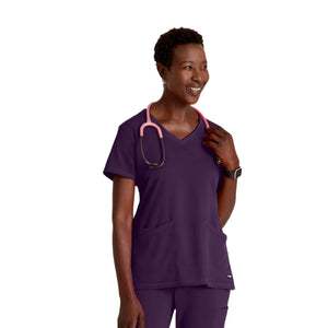 Serena - V-neck tunic - Women - Grey’s Anatomy Stretch Grey’s Anatomy  Eggplant / XL