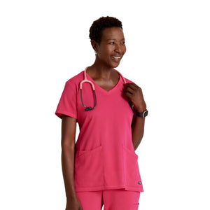 Serena - V-neck tunic - Women - Grey’s Anatomy Stretch Grey’s Anatomy  Hot pink / XL