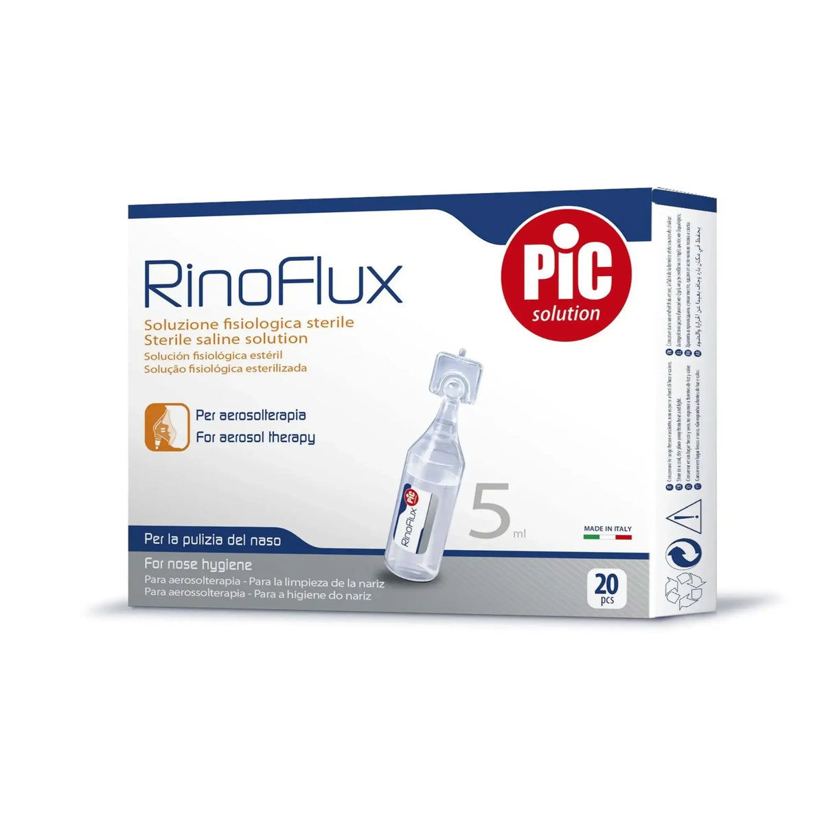 Sterile Physiological Serum (3 capacities) - PIC solution PIC Solution 5-ml