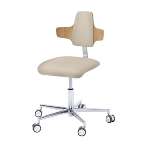 Practitioner seat - COMFORT - Ruck - Napoleon My Podology backrest  CPL-Oak-Natural-Long