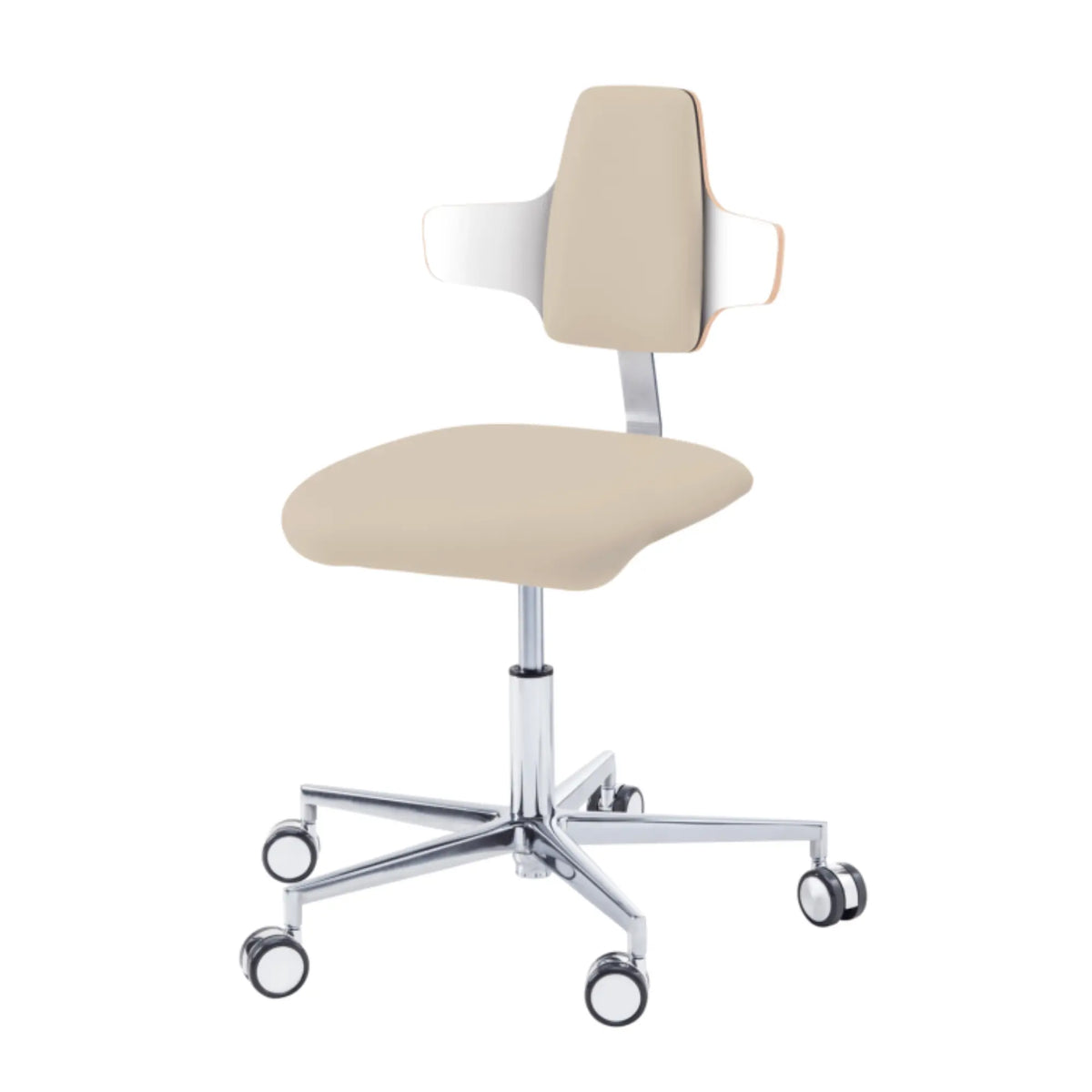 Practitioner seat - COMFORT - Ruck - Napoleon My Podologie backrest CPL-White-Natural-Long