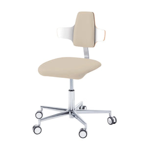 Practitioner seat - COMFORT - Ruck - Napoleon My Podologie backrest CPL-White-Natural-Long
