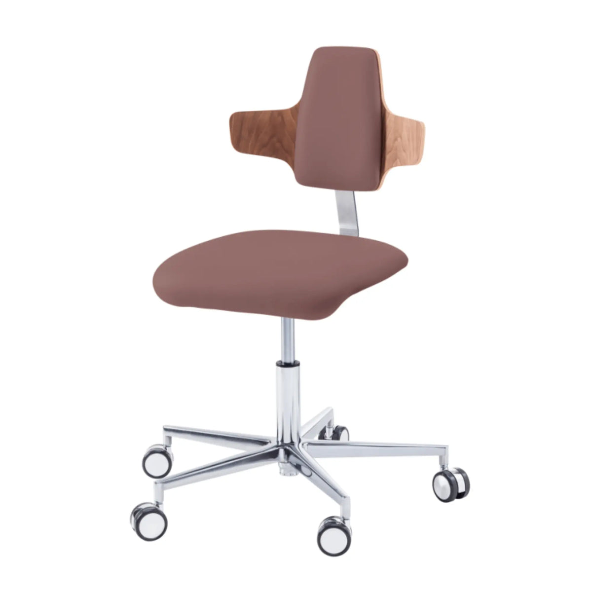 Practitioner seat - COMFORT - Ruck - Napoleon My Podologie backrest  CPL-Walnut-Taupe-Long
