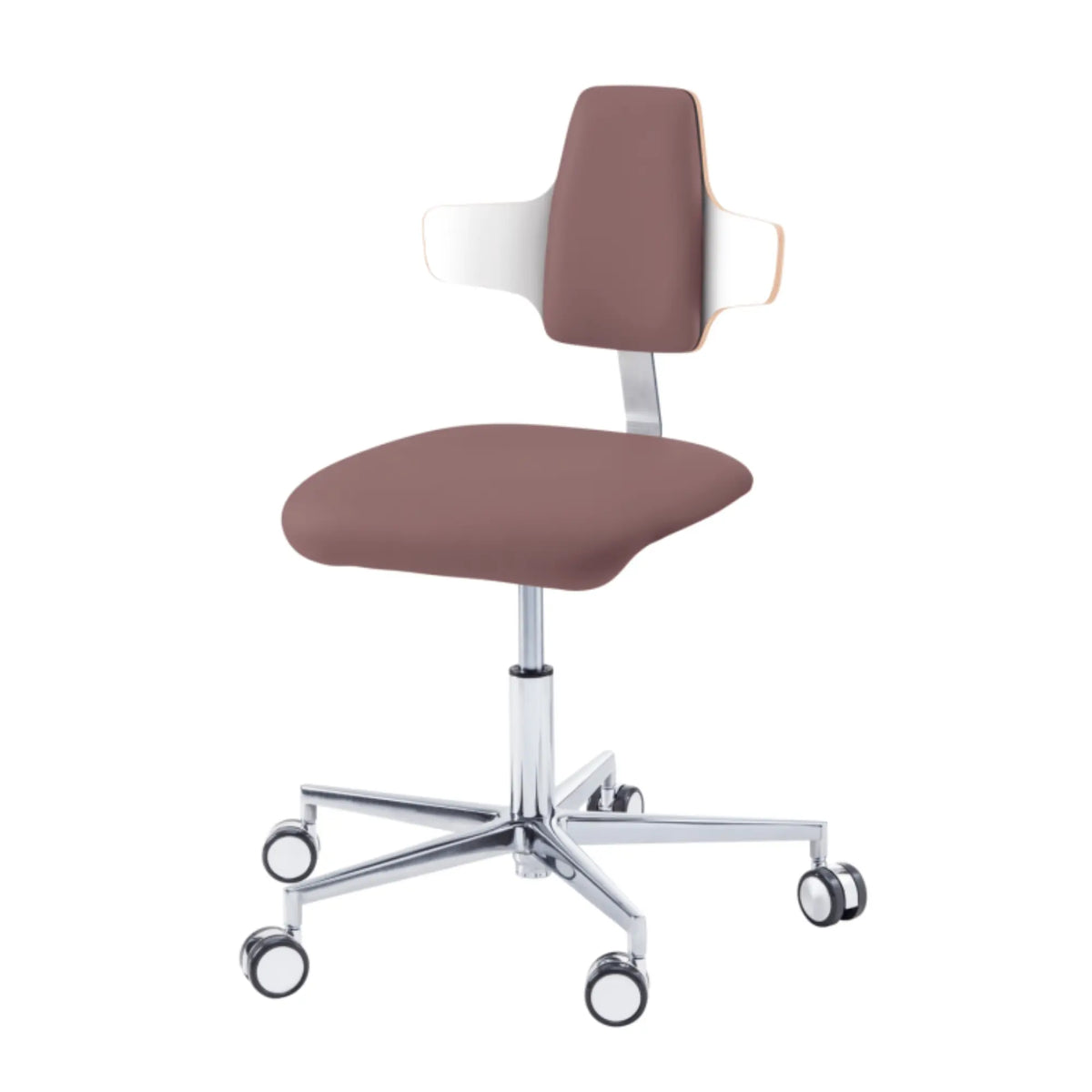 Practitioner seat - COMFORT - Ruck - Napoleon My Podology backrest CPL-White-Taupe-Long