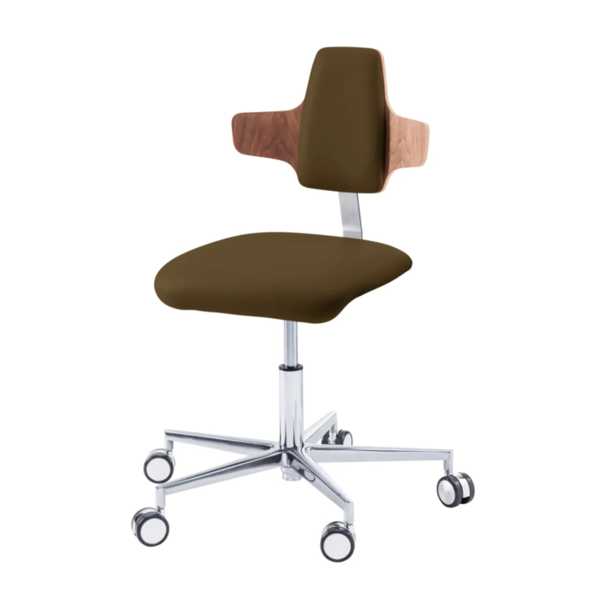 Practitioner seat - COMFORT - Ruck - Napoleon My Podologie backrest - CPL-Walnut-Expresso-Long