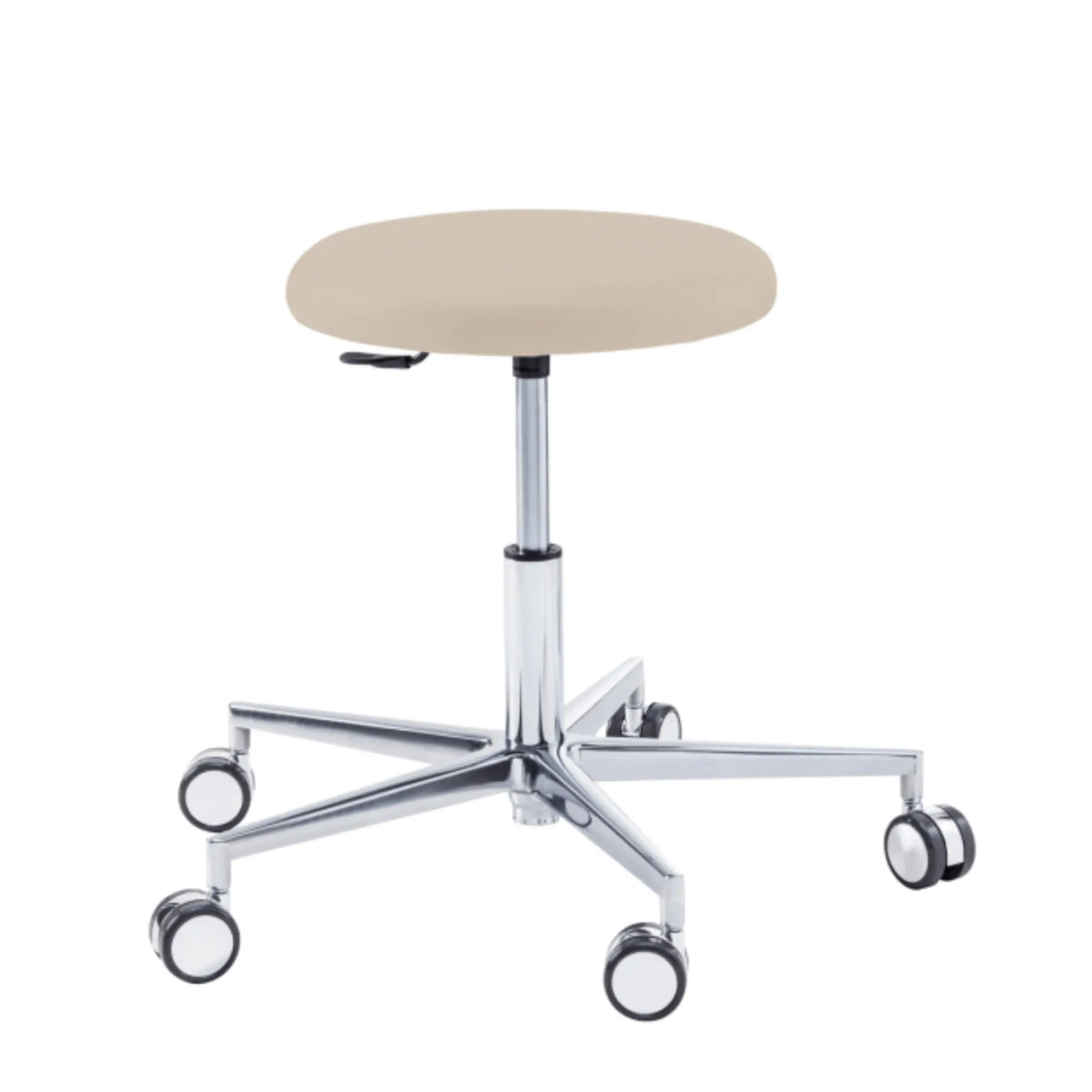 Practitioner seat - ROUND - Ruck - Gas Spring Long Ruck Natural-Without-Backrest-Without-material