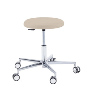 Practitioner seat - ROUND - Ruck - Gas Spring Long Ruck Natural-Without-Backrest-Without-material
