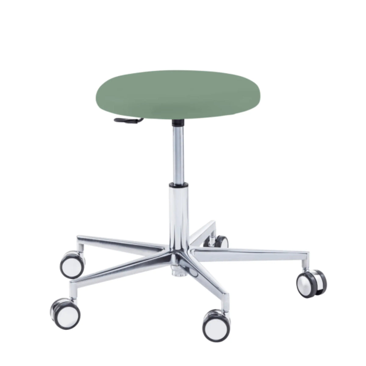 Practitioner seat - ROUND - Ruck - Gas Spring Long Ruck Sage-Without-Backrest-Without-material
