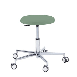 Practitioner seat - ROUND - Ruck - Gas Spring Long Ruck Sage-Without-Backrest-Without-material