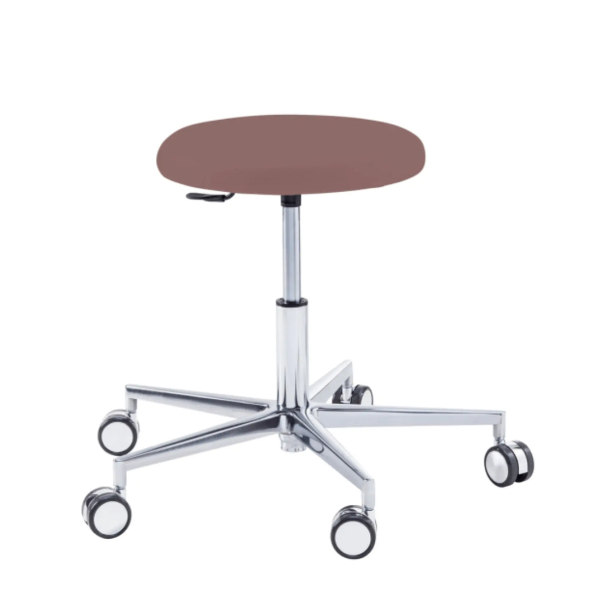 Practitioner seat - ROUND - Ruck - Gas Spring Long Ruck Nutmeg-Without-Backrest-Without-material