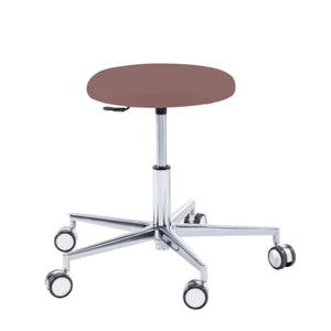 Practitioner seat - ROUND - Ruck - Gas Spring Long Ruck Nutmeg-Without-Backrest-Without-material