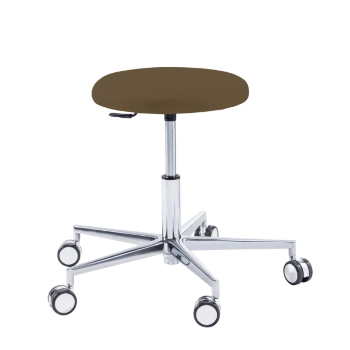 Practitioner seat - ROUND - Ruck - Gas Spring Long Ruck - Expresso-Backrest-Radius-Without material