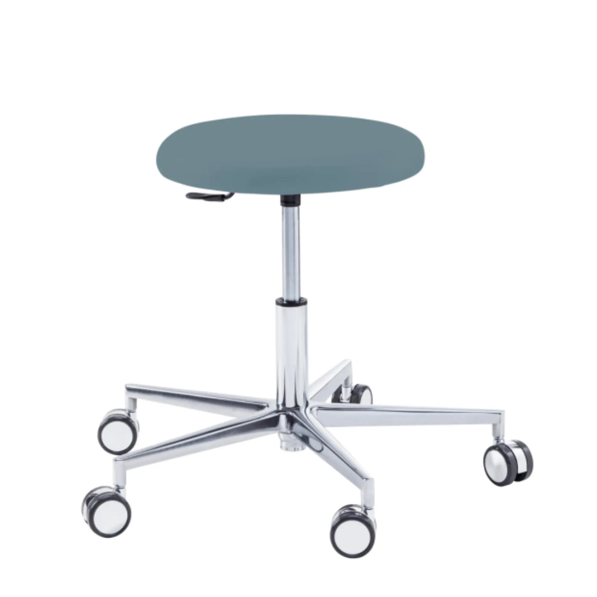 Practitioner seat - ROUND - Ruck - Gas Spring Long Ruck - Ocean-Without-Backrest-Without-material