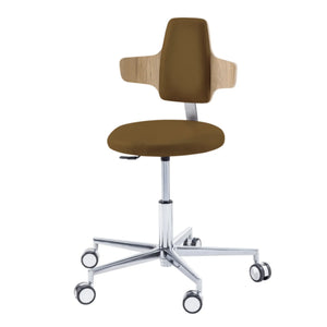 Practitioner seat - ROUND - Ruck - Gas Spring Long Ruck  Expresso-Dossier-Napoléon-CPL-Oak