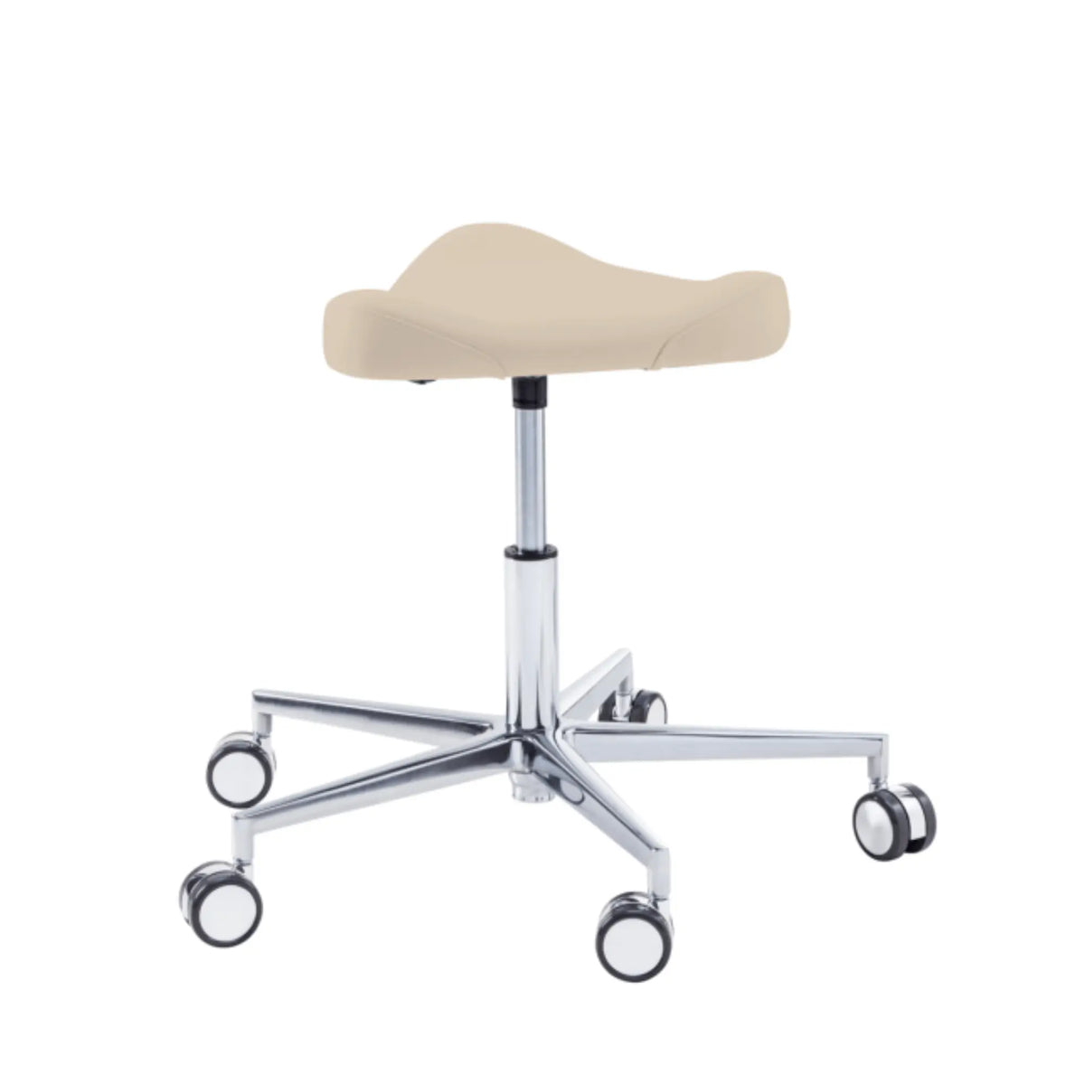 Practitioner seat - TRIANGLE - Ruck - Gas Spring Long Ruck Natural-Without-back-Without-material