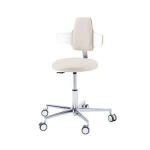 Practitioner seat - ROUND - Ruck - Gas Spring Long Ruck Natural-Back-Napoleon-CPL-White