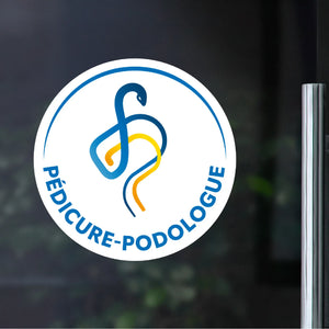 Window sticker Pedicure-Podologist ONPP - For your podiatry practice My Podologie Diameter-60-cm-Exterior