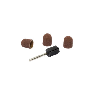 Support + 3 80 grain emery caps - 2 diameters - Laboratoires Cinier B Laboratoires Cinier B 10/15 mm