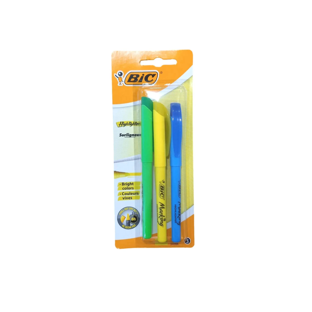 Highlighter highlighters - 3 pieces - BIC Bic 