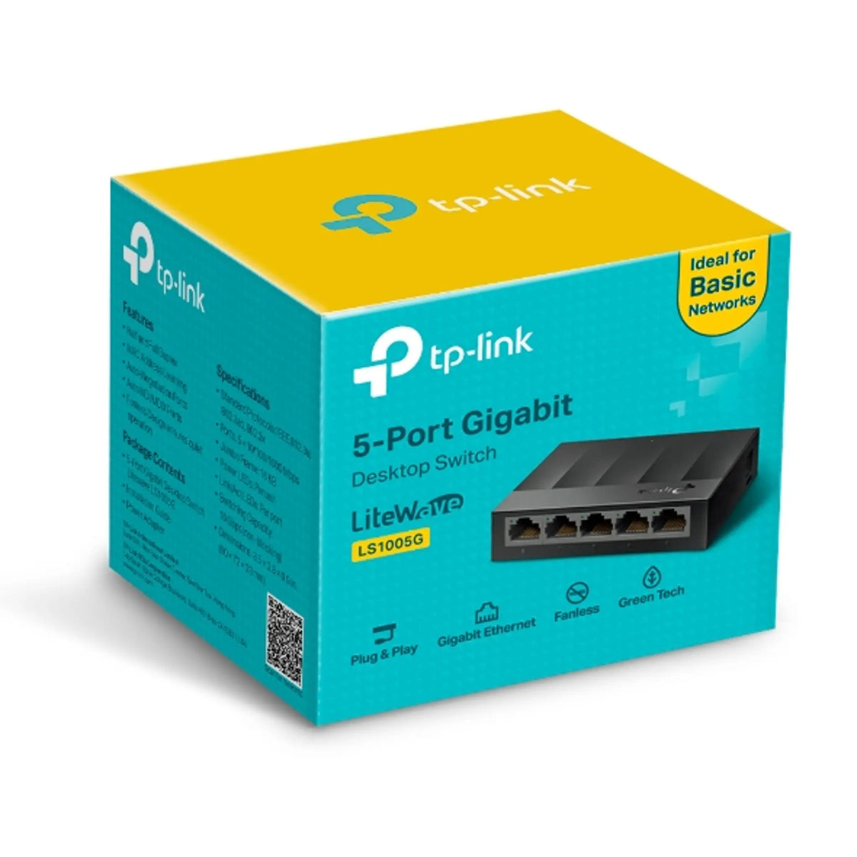 5-port Gigabit desktop switch - 10/100/1000 Mbps - TP-link LS1005G