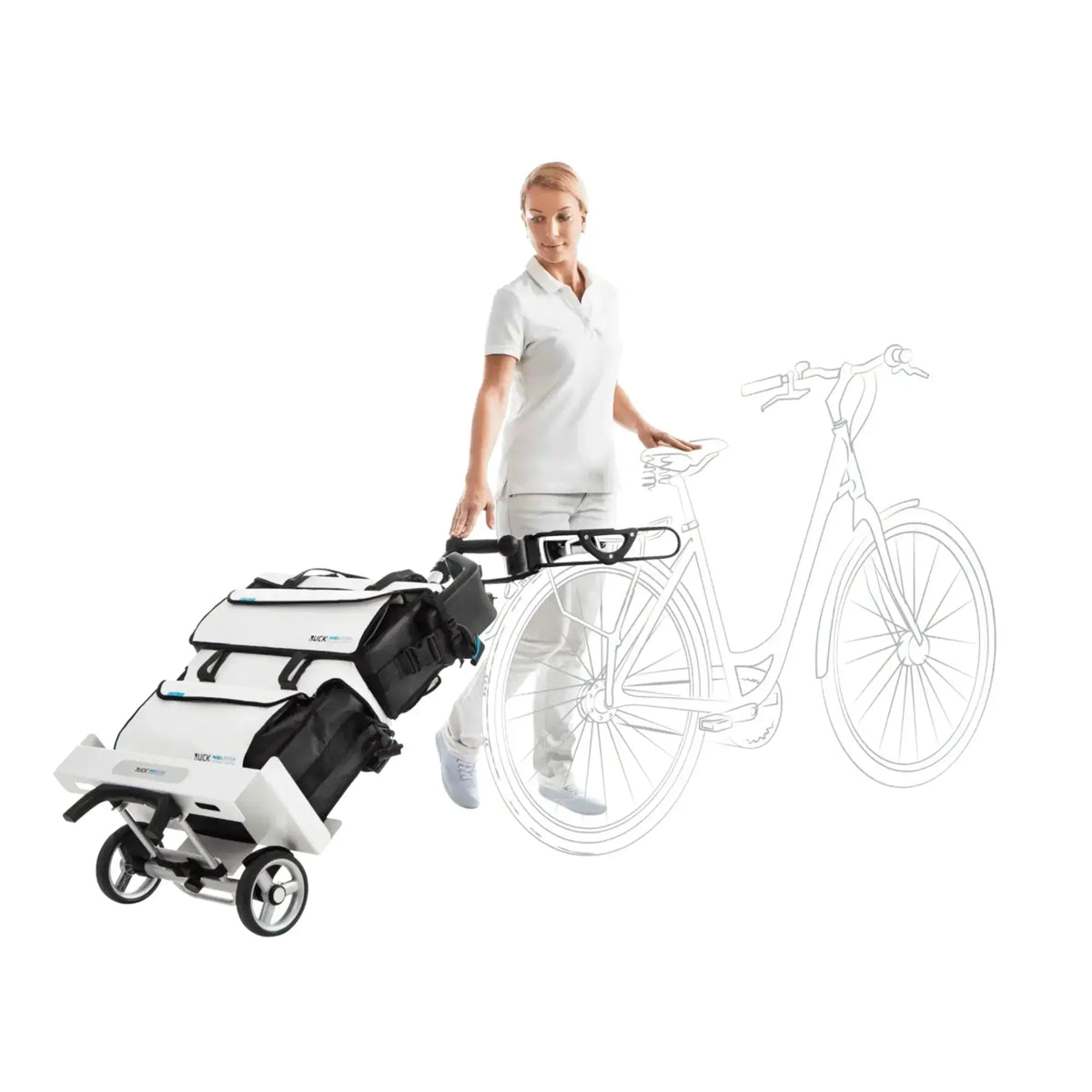 Bicycle transport system for cases - Ruck Ruck 