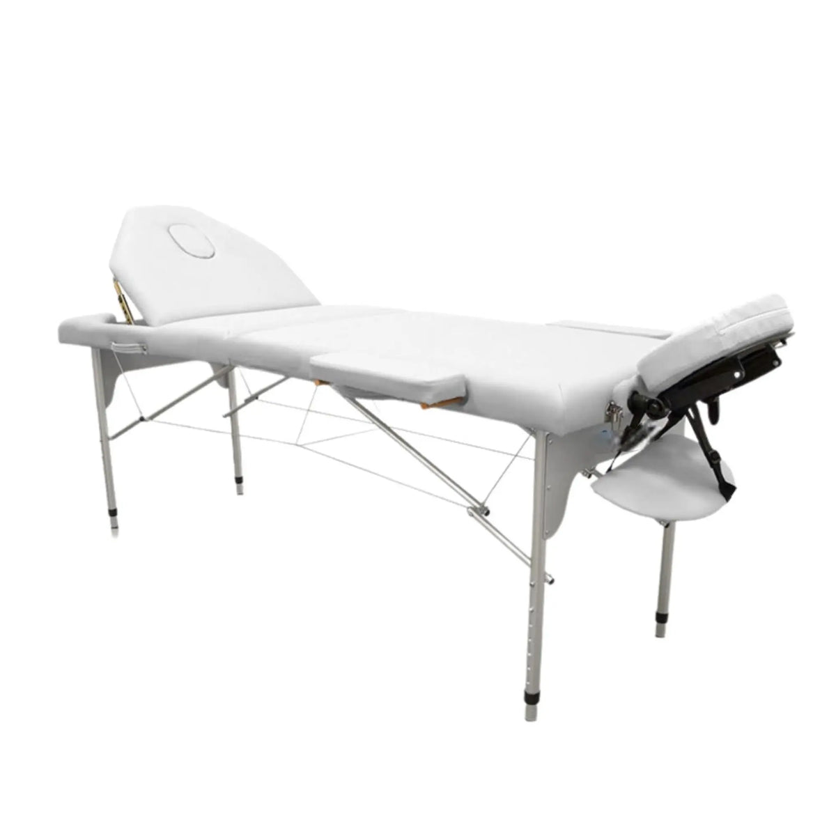 Folding aluminum massage table 186 x 66 cm with reclining backrest - 7 colors My Podologie