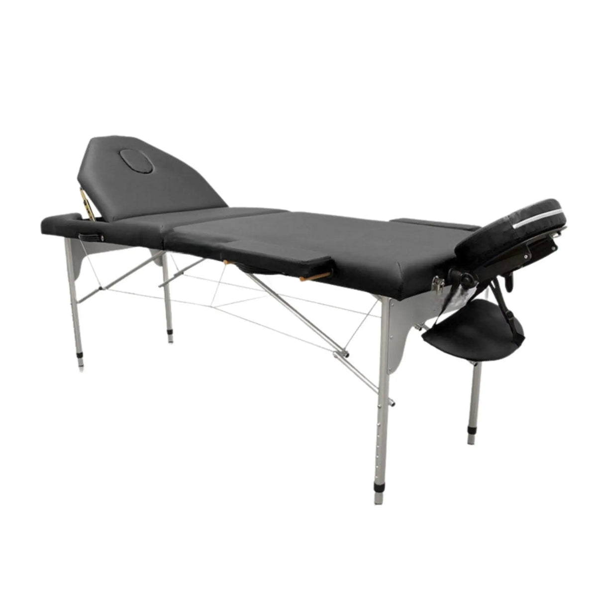 Folding aluminum massage table 186 x 66 cm with reclining backrest - 7 colors My Podologie