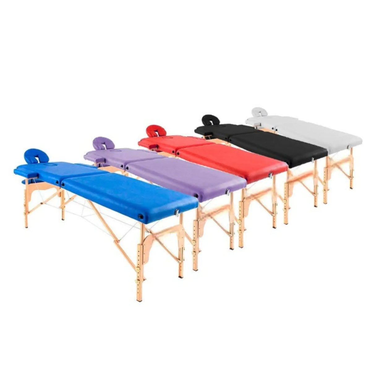 Camilla de masaje plegable de madera 186 x 66 cm sin respaldo - 6 colores My Podologie